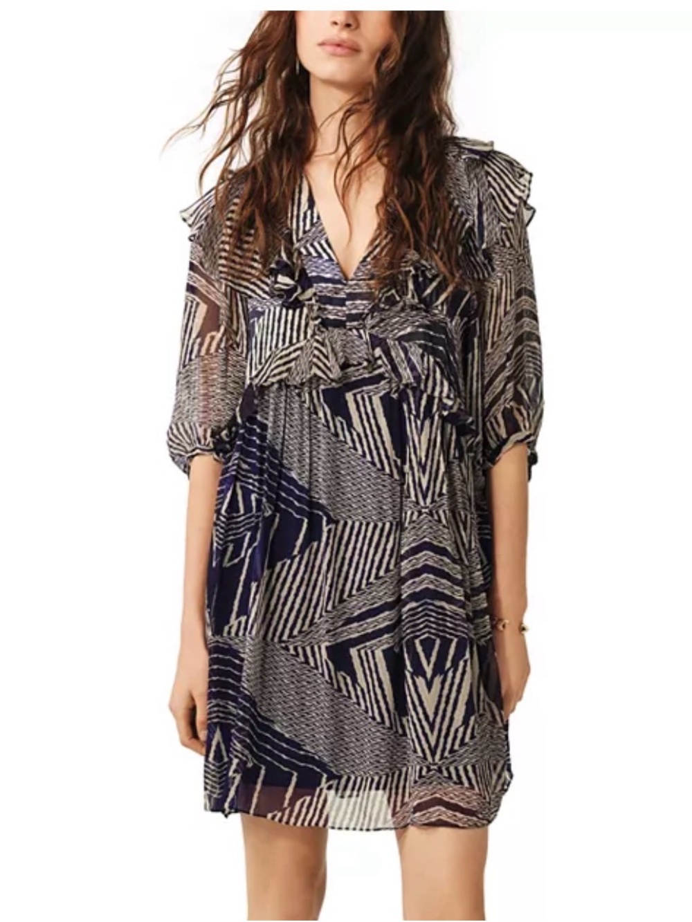 NWT ba&sh Acacia Ruffled Dress. Side 2